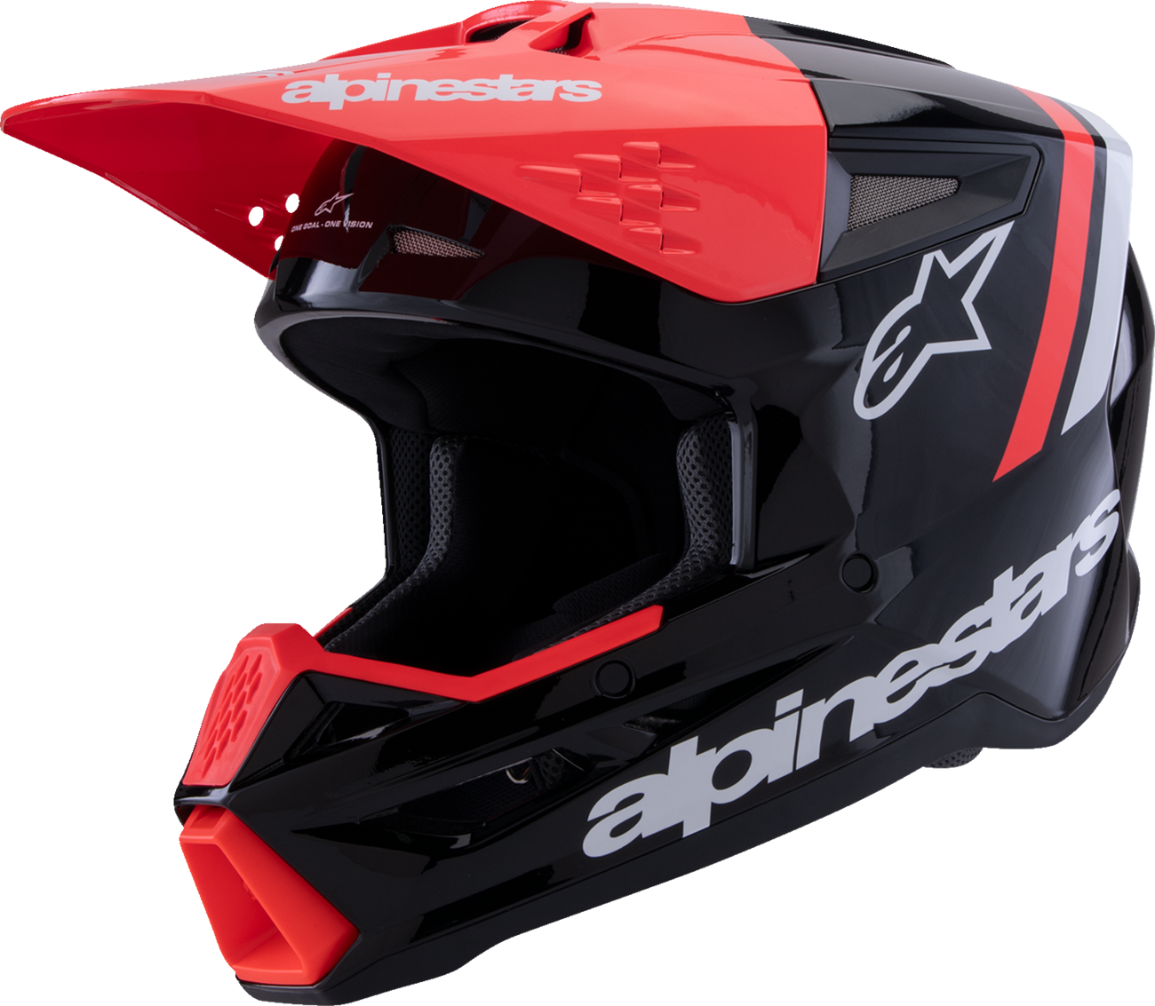 SM3 Helmet - Radium - Gloss Black/Red Fluo/White - XL