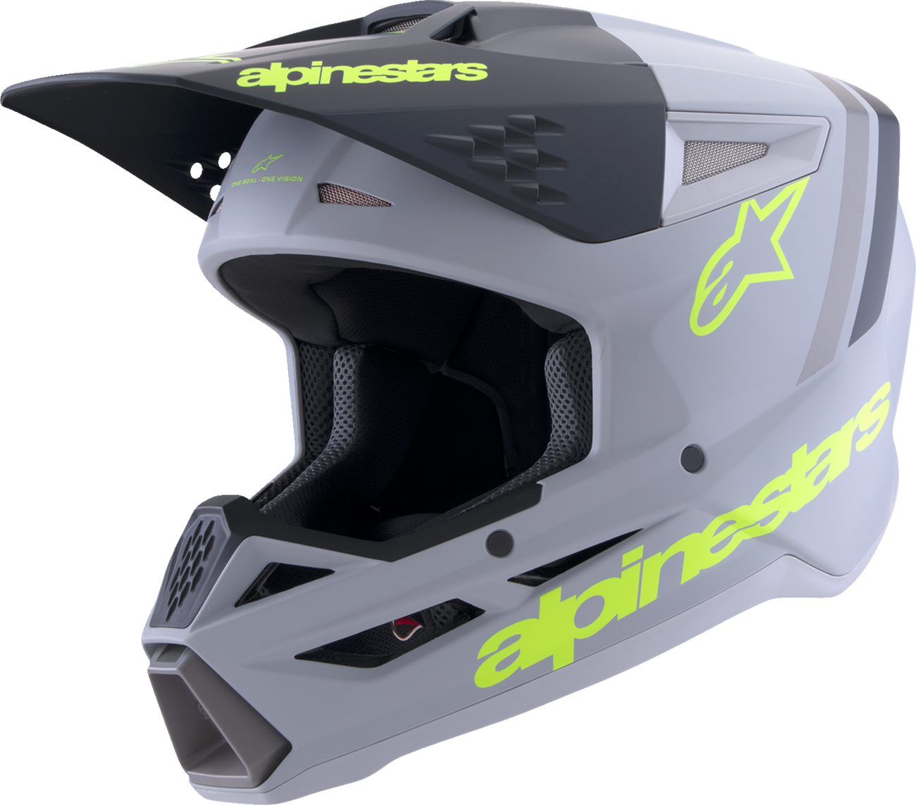 SM3 Helmet - Radium - Matte Gray/Black/Yellow Fluo - Large
