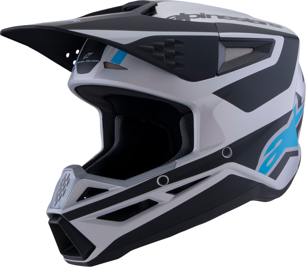 SM3 Helmet - Heat - Matte Silver/Blue/Black - XS