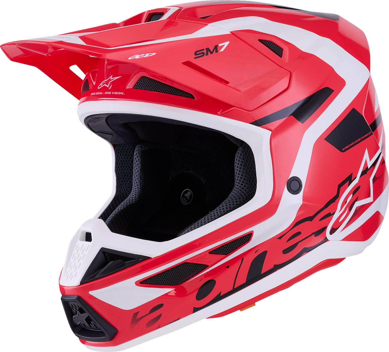 SM7 Helmet - Deed - Gloss Red/Black/White - Small