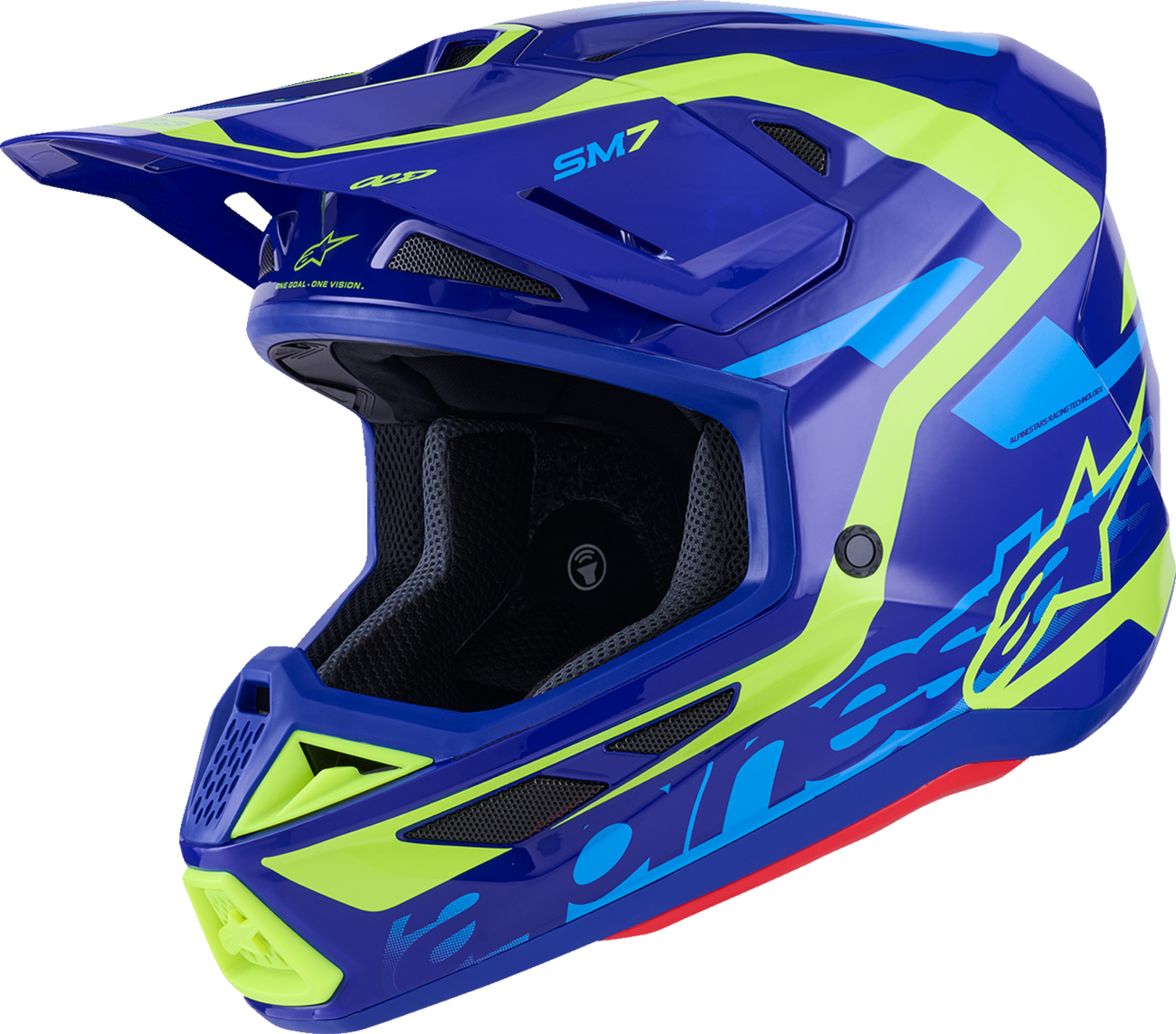 SM7 Helmet - Deed - Gloss Blue/Yellow Fluo - 2XL