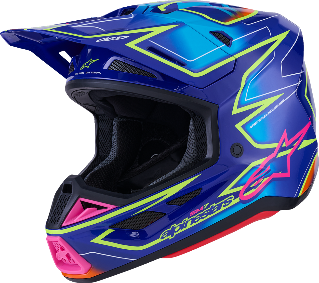 SM7 Helmet - Cast - Gloss/Blue/Pink/Yellow Fluo - 2XL