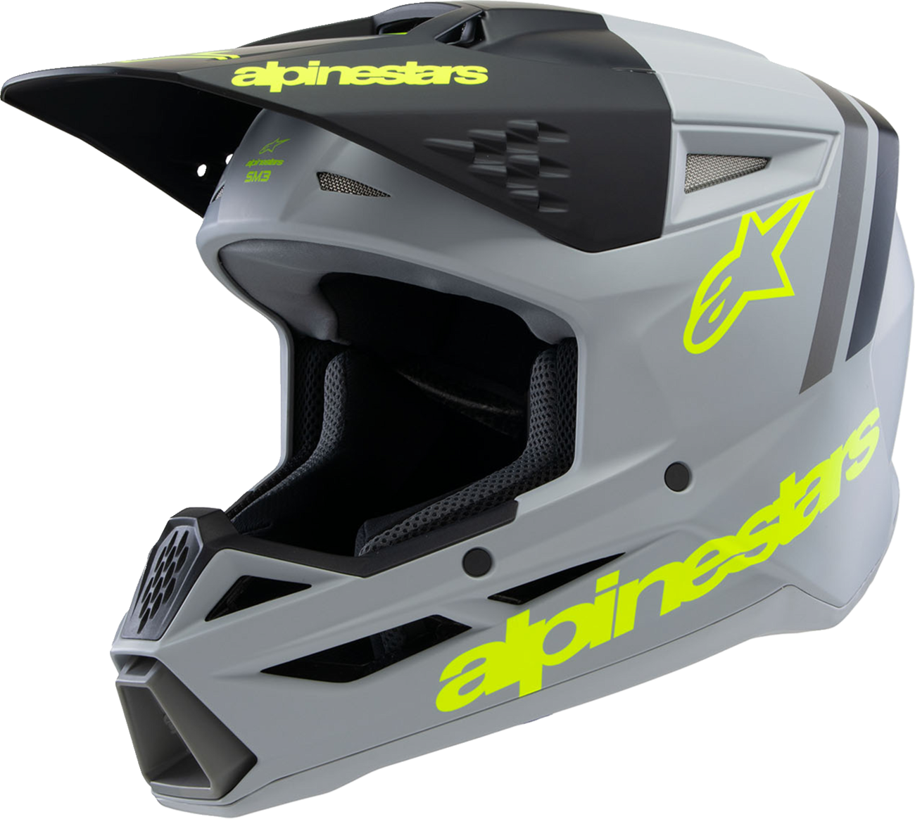 Youth SM3 Helmet - Radium - Matte Gray/Black/Yellow Fluo - Large