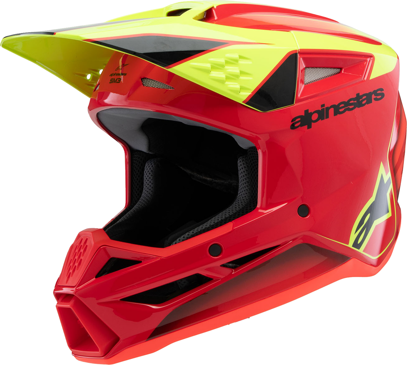 Youth SM3 Helmet - Fray - Gloss Red/Yellow Fluo/Black - Small
