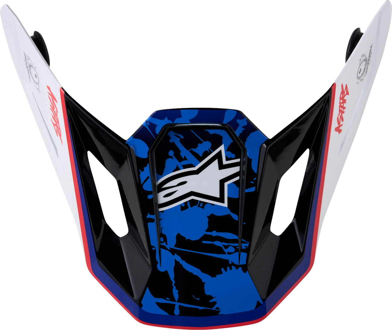 SM7 Visor - Blaster - ECE 22.06 - White/Blue/Red