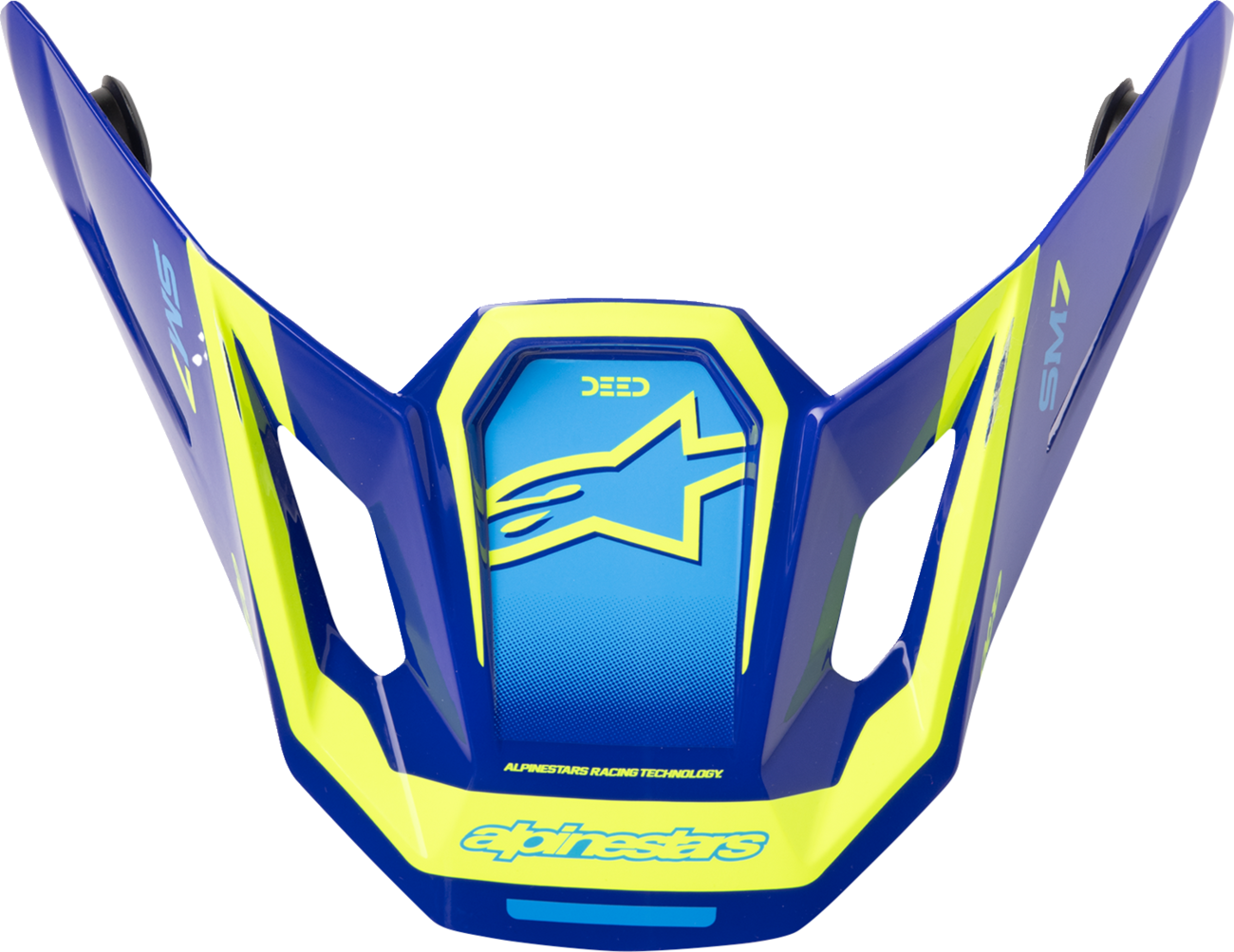 SM7 Visor - Deed - ECE 22.06 - Blue/Yellow Fluo