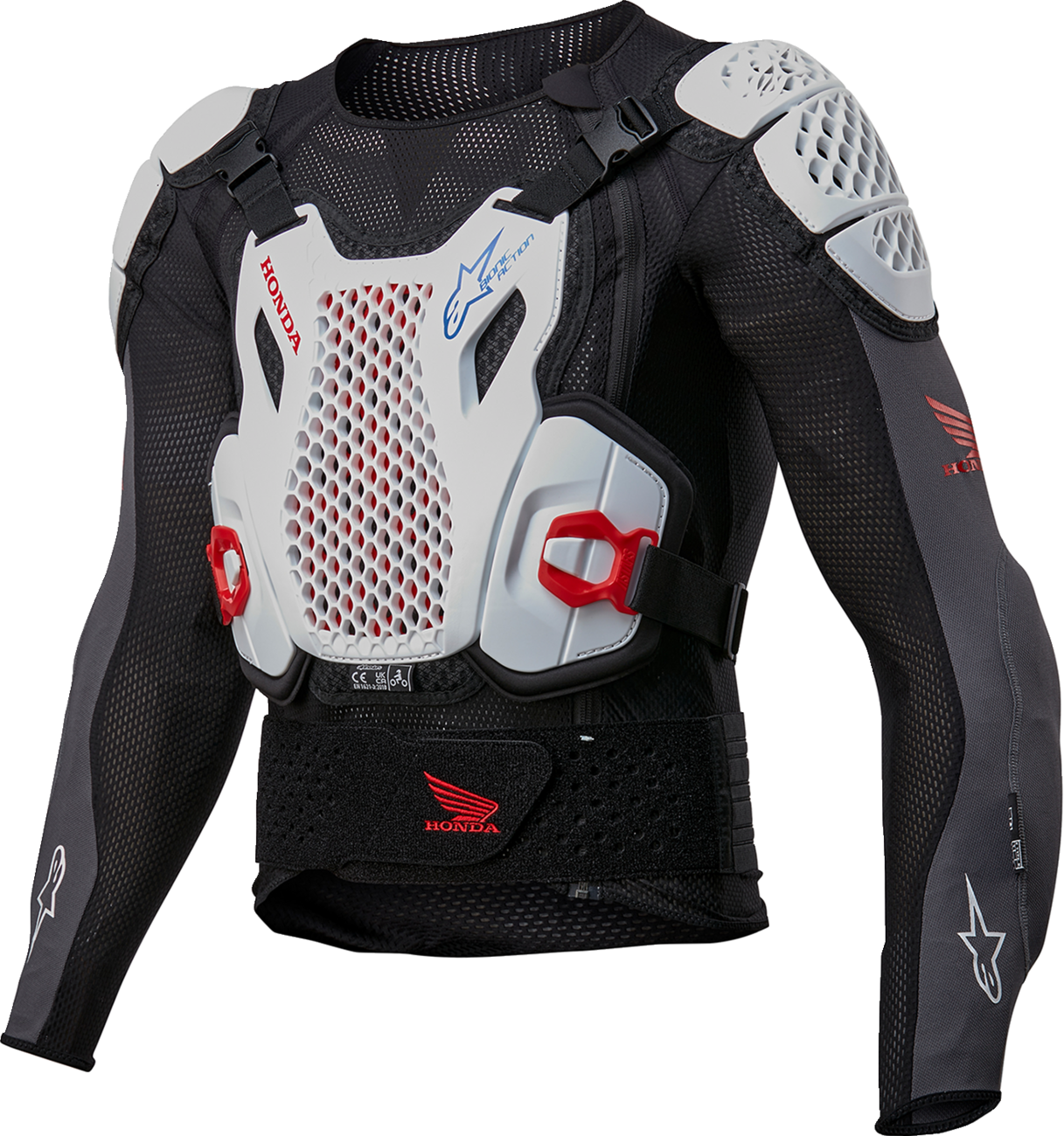Honda Bionic Plus v2 Protection Jacket - Black/White/Blue/Bright Red - Large