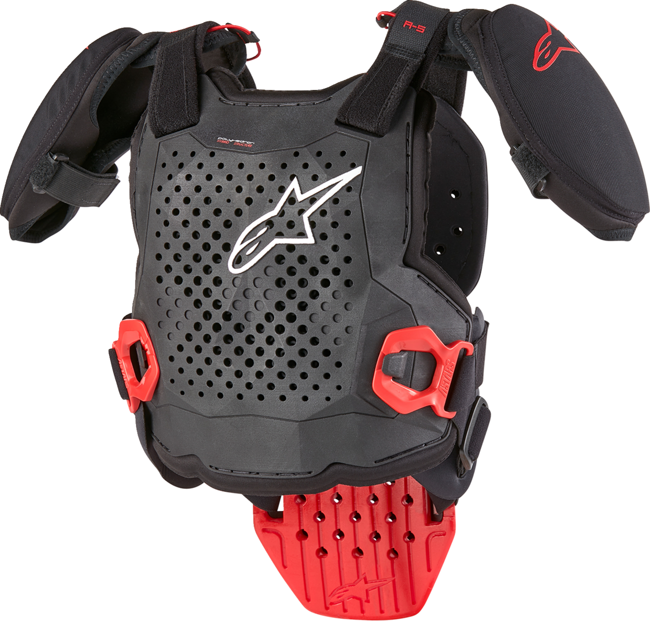 Youth A5 S v2 Chest Guard - Black/White/Red - L/XL