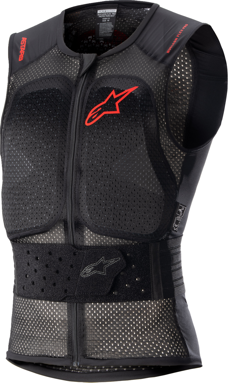 Nucleon Flex Pro Protection Vest - Black/Red - Small
