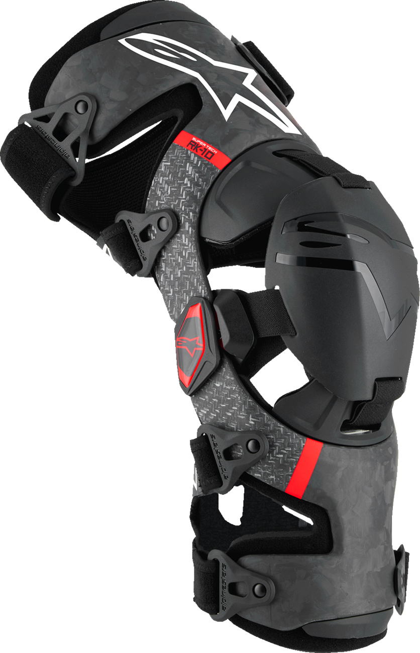 Supertech RK-10 Plasma Knee Braces - Black/Red - Large