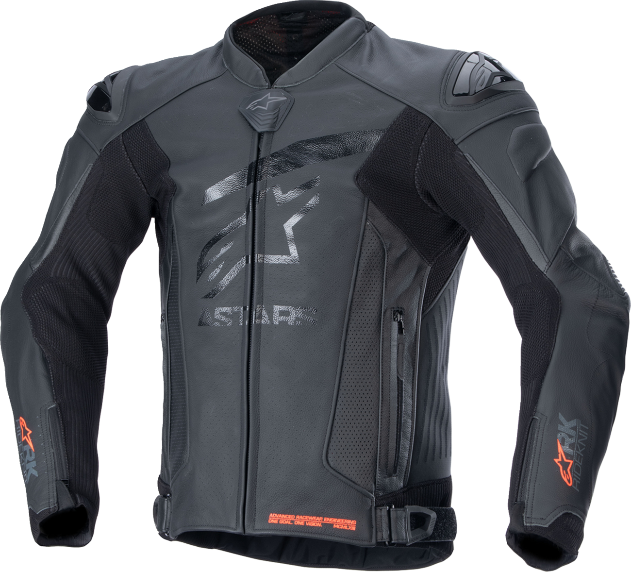 GP Plus R v4 Rideknit® Leather Jacket - Black/Black - US 50 / EU 60