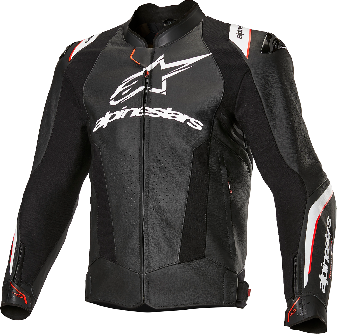 Missile v3 Ignition Leather Jacket - Black/White - US 44 / EU 54