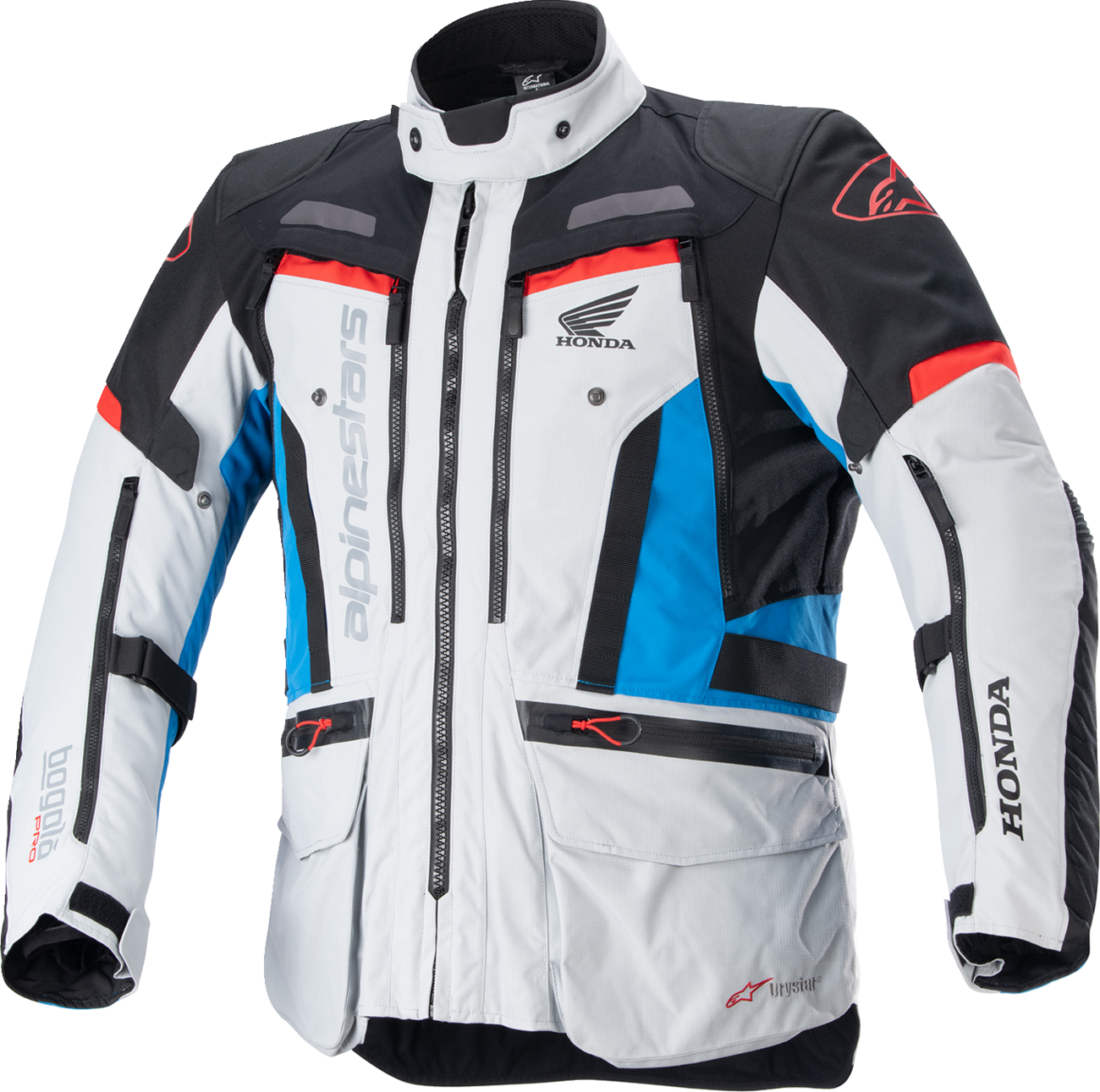 Honda Bogotà Pro Drystar® Jacket - Gray/Black/Red/Blue - Small