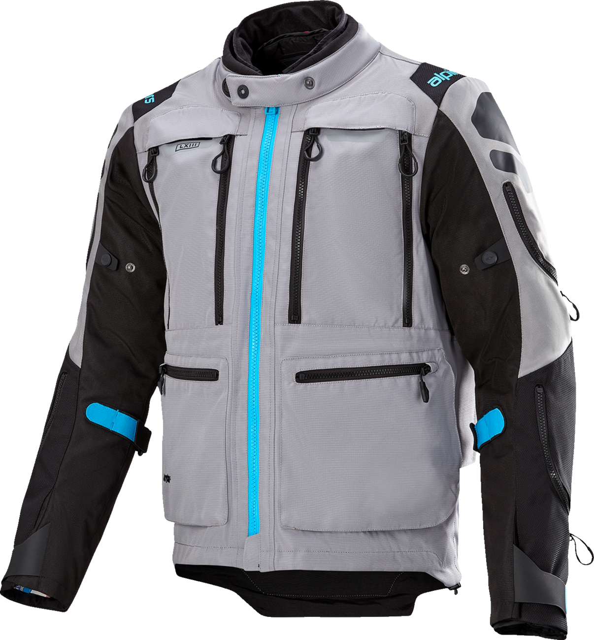 Ardent 3in1 Adventure Touring Jacket - Gray/Black/Blue - Large