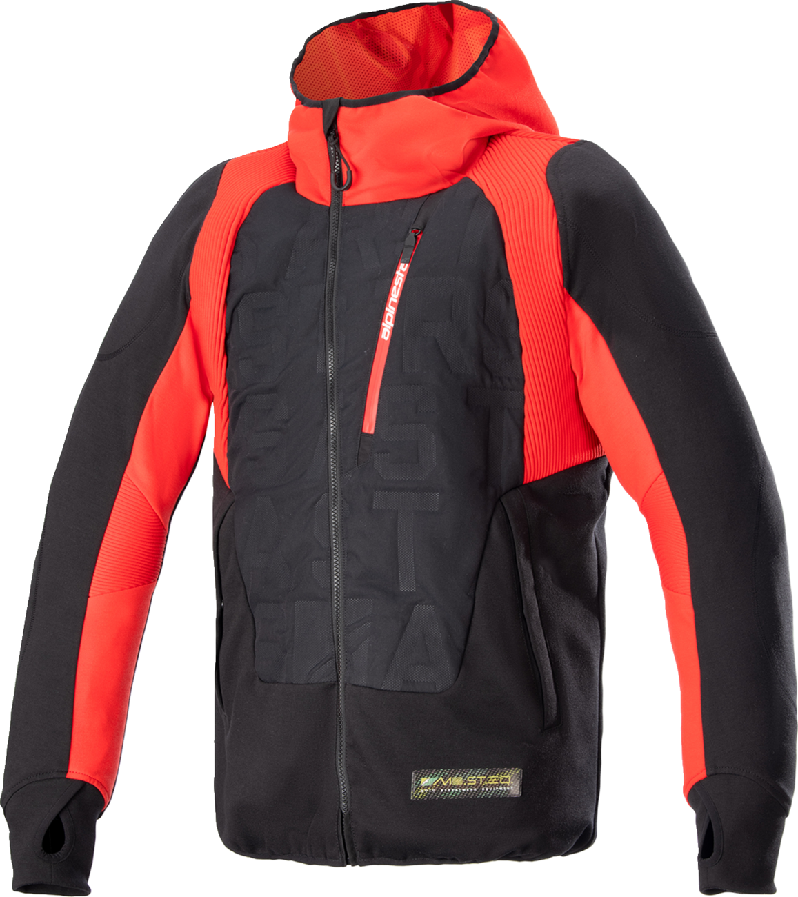 MSE Hybrid Hooded Jacket - Black/Red - 3XL