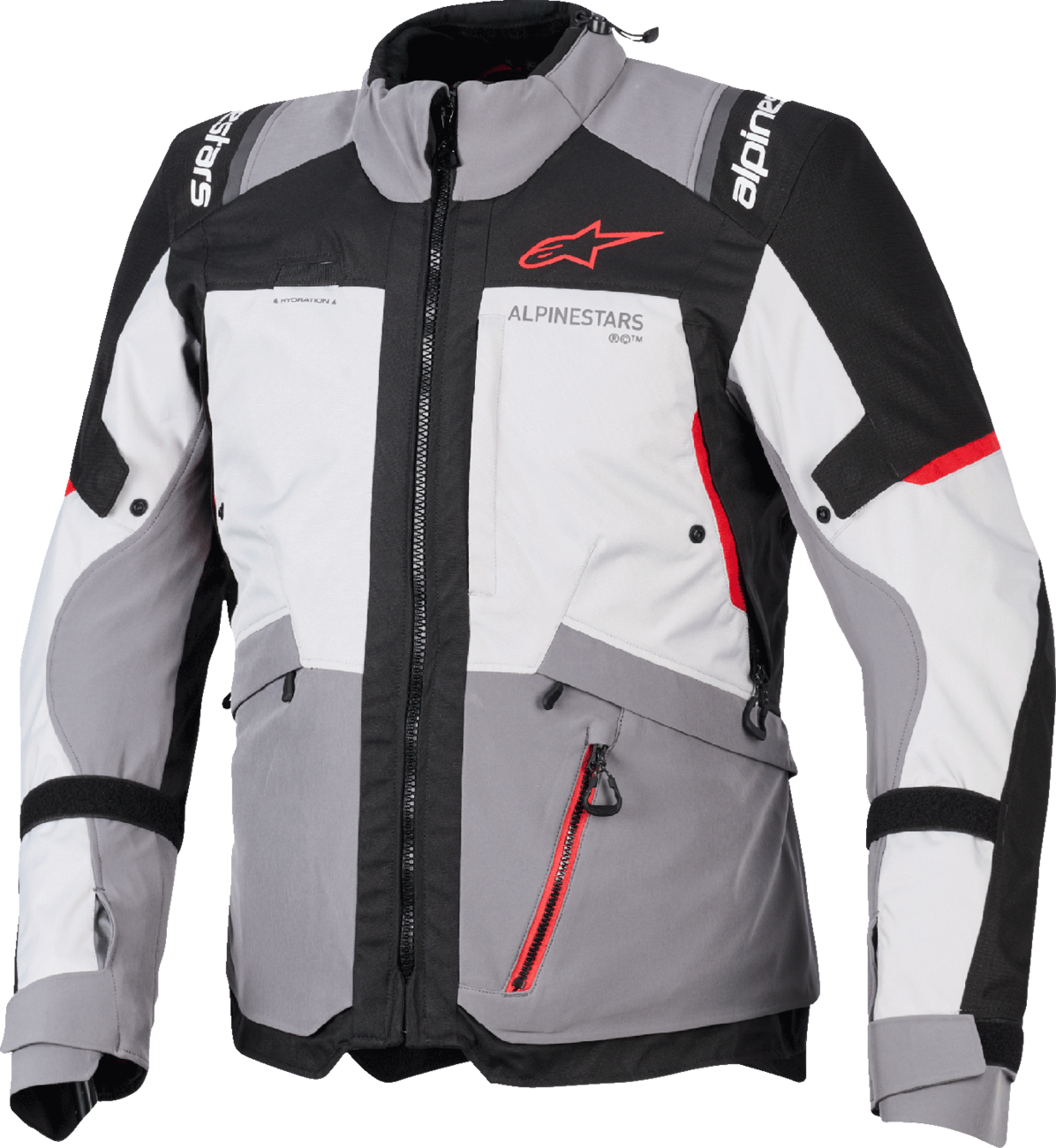 Andes v4 Drystar® Jacket - Dark Gray/Ice Gray/Black/Bright Red - 3XL