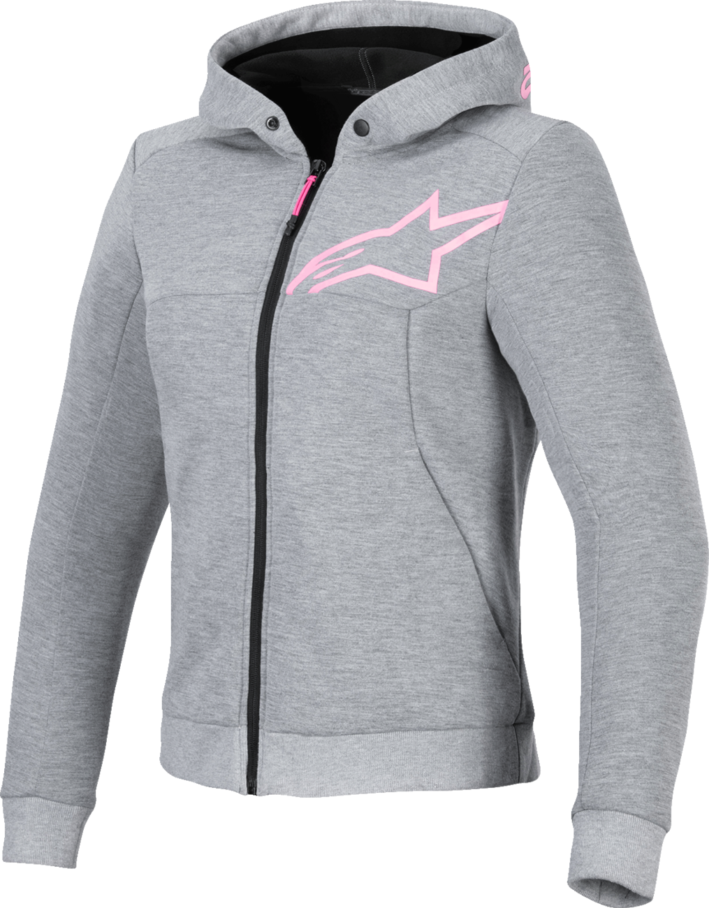 Stella Chrome v2 Sport Hoodie - Heather Gray/Fluo Pink - Small