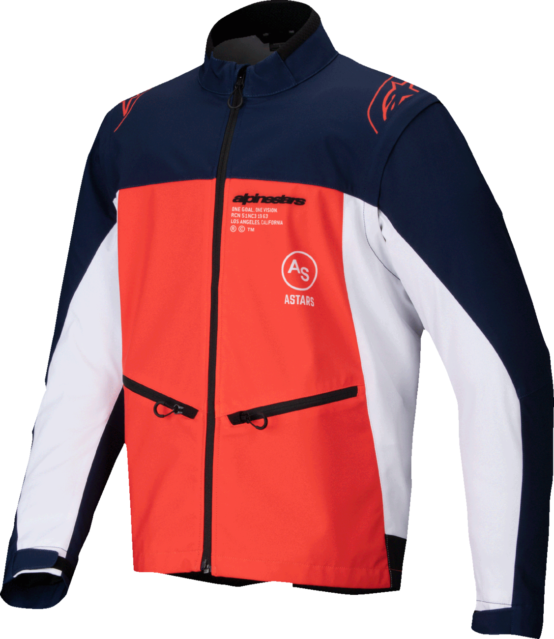 Lite-Dura Softshell Jacket - Navy/Orange/White - 2XL