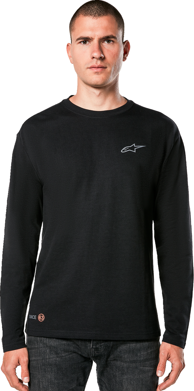 Inclinate Mesh Long-Sleeve T-Shirt - Black - Large