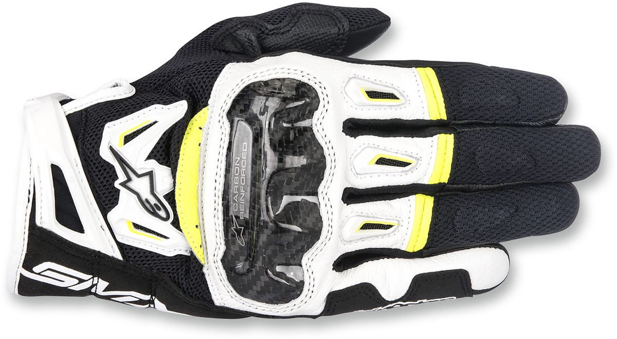 SMX-2 Air Carbon V2 Gloves - Black/White/Fluo Yellow - 3XL