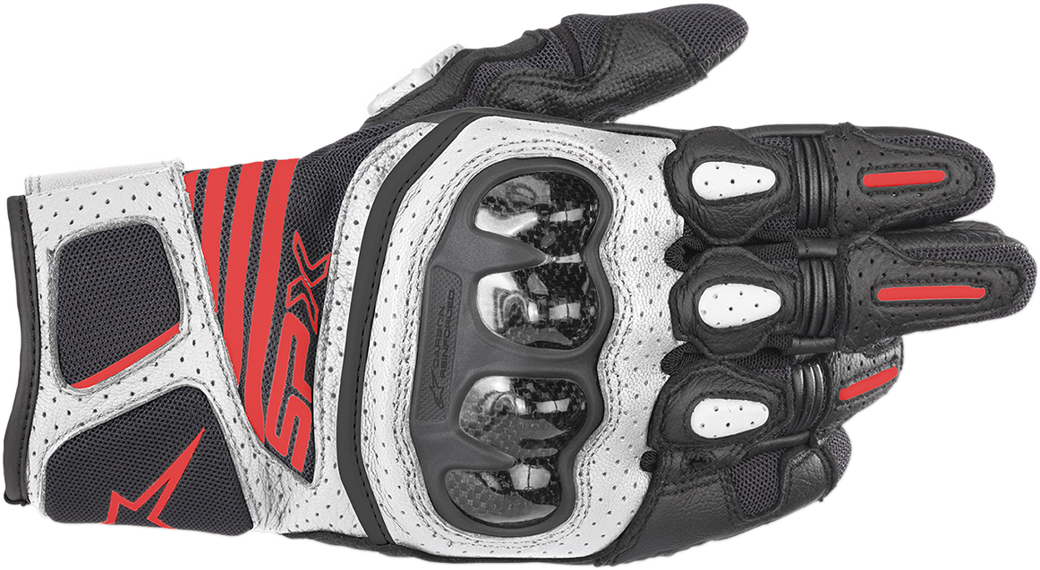 SPX AC V2 Gloves - Black/White/Fluo Red - Small