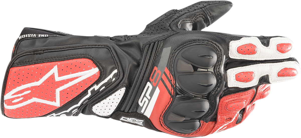 SP-8 V3 Gloves - Black/White/Bright Red - 3XL