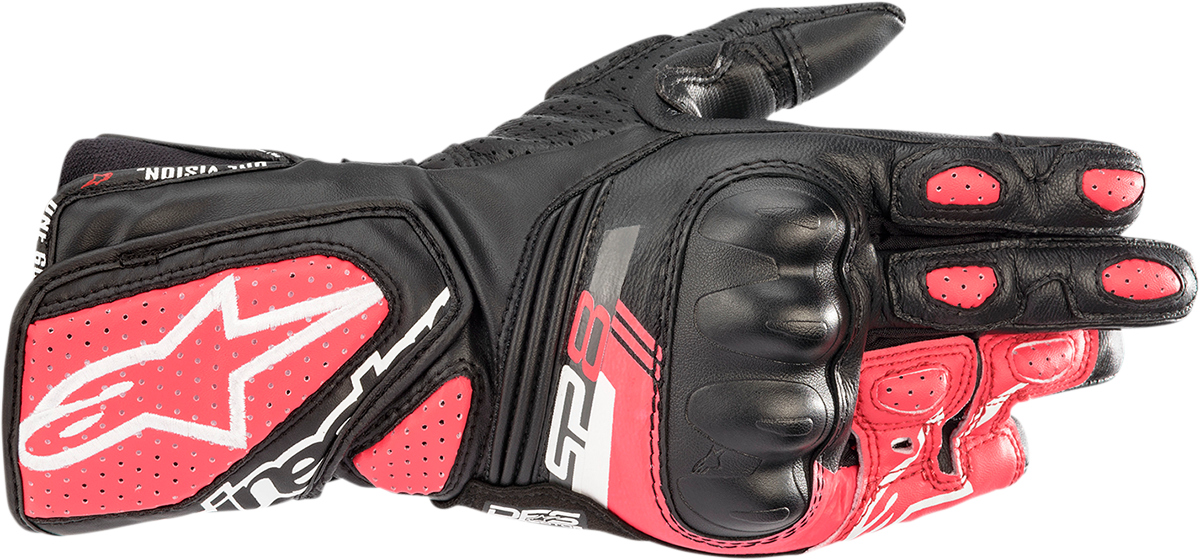 Stella SP-8 V3 Gloves - Black/White/Diva Pink - Large