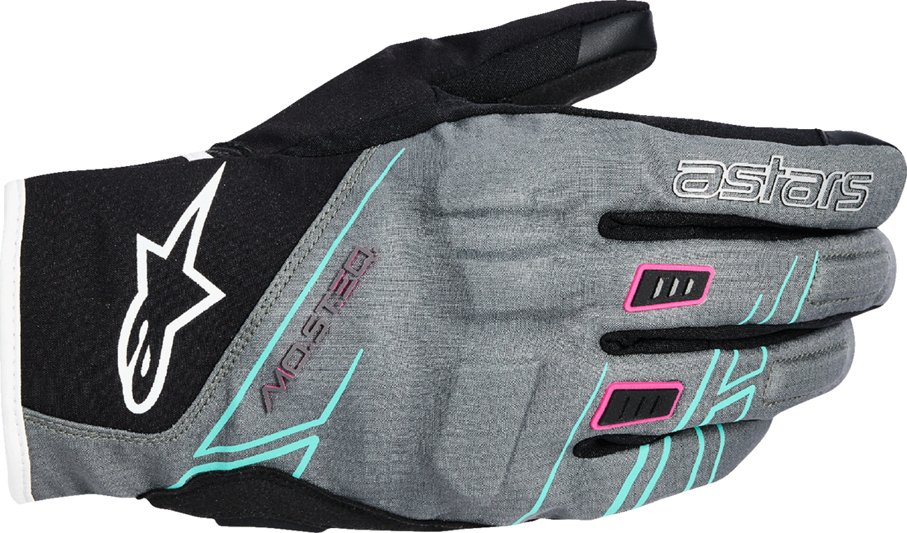 Stella Moblast WP Gloves - Fur Gray/Black/Fluo Pink - Medium