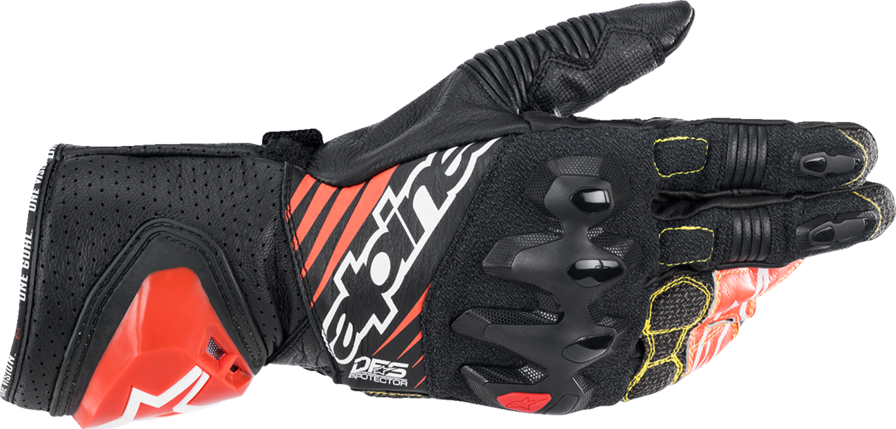 GP Tech v2 Gloves - Black/White/Fluo Red - 3XL