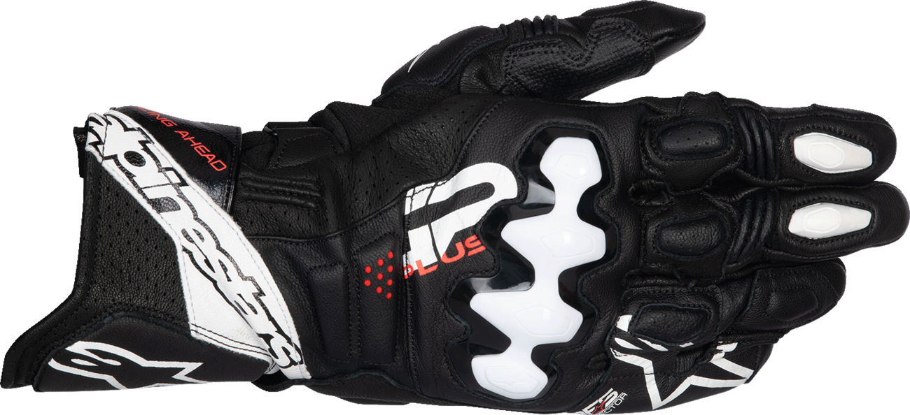 GP Plus R V3 Leather Gloves - Black/White - XL