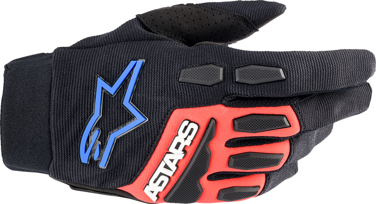 Full Bore XT Gloves - Black/Bright Red/Blue - Small