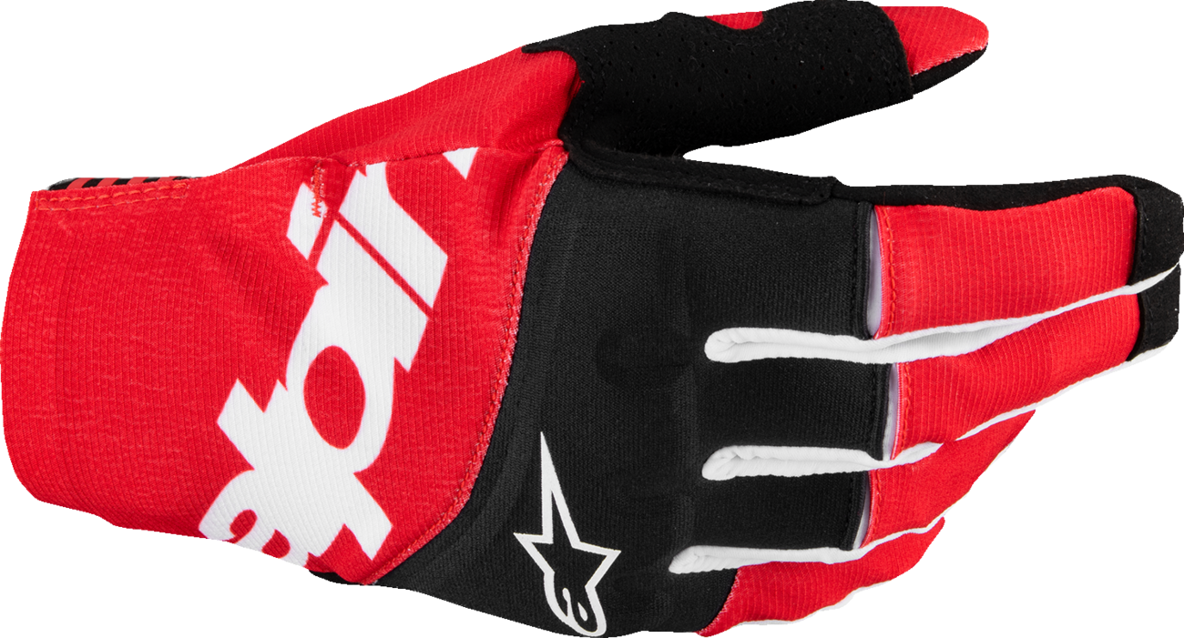 Techstar MX Gloves - Black/Bright Red - XL