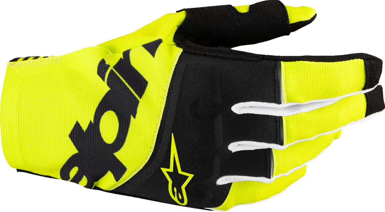 Techstar MX Gloves - Black/Fluo Yellow - Small