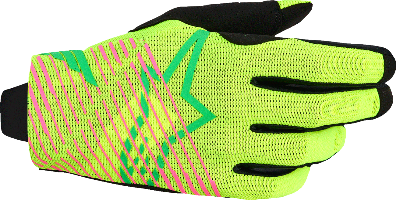 Radar Pro Gloves - Green/Fluo Yellow/Fluo Pink - Small
