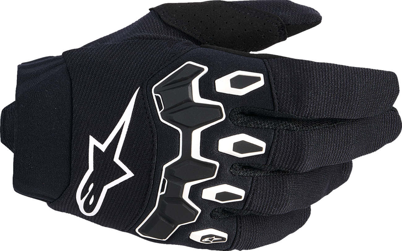 Youth Full Bore V2 Gloves - Black/White - Medium