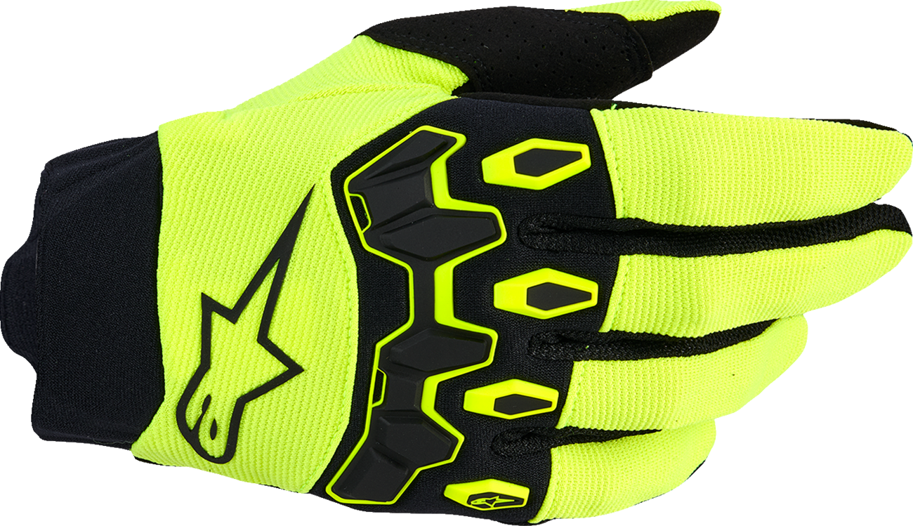 Youth Full Bore V2 Gloves - Fluo Yellow/Black - Small