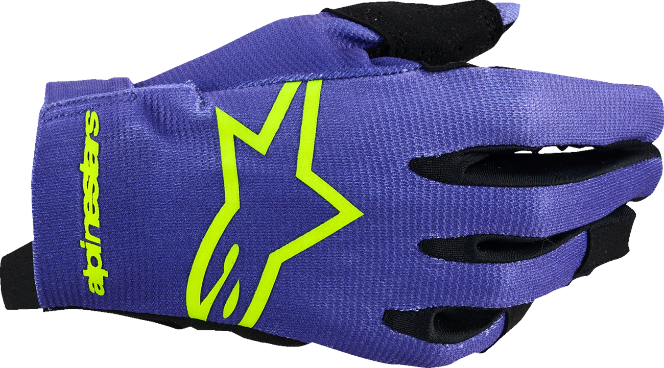 Youth Radar Gloves - Purple/Fluo Yellow - XS