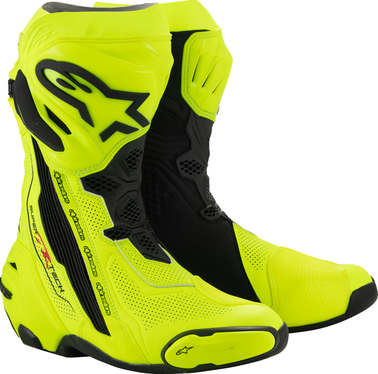 Supertech R Vented Boots - Fluorescent Yellow/Black - US 9 / EU 43
