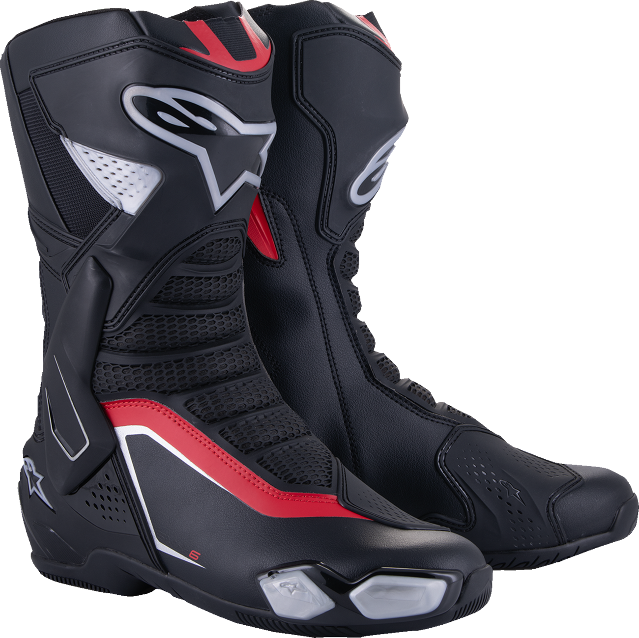 SMX-6 V3 Boots - Black/Silver/Red - US 12.5/EU 48