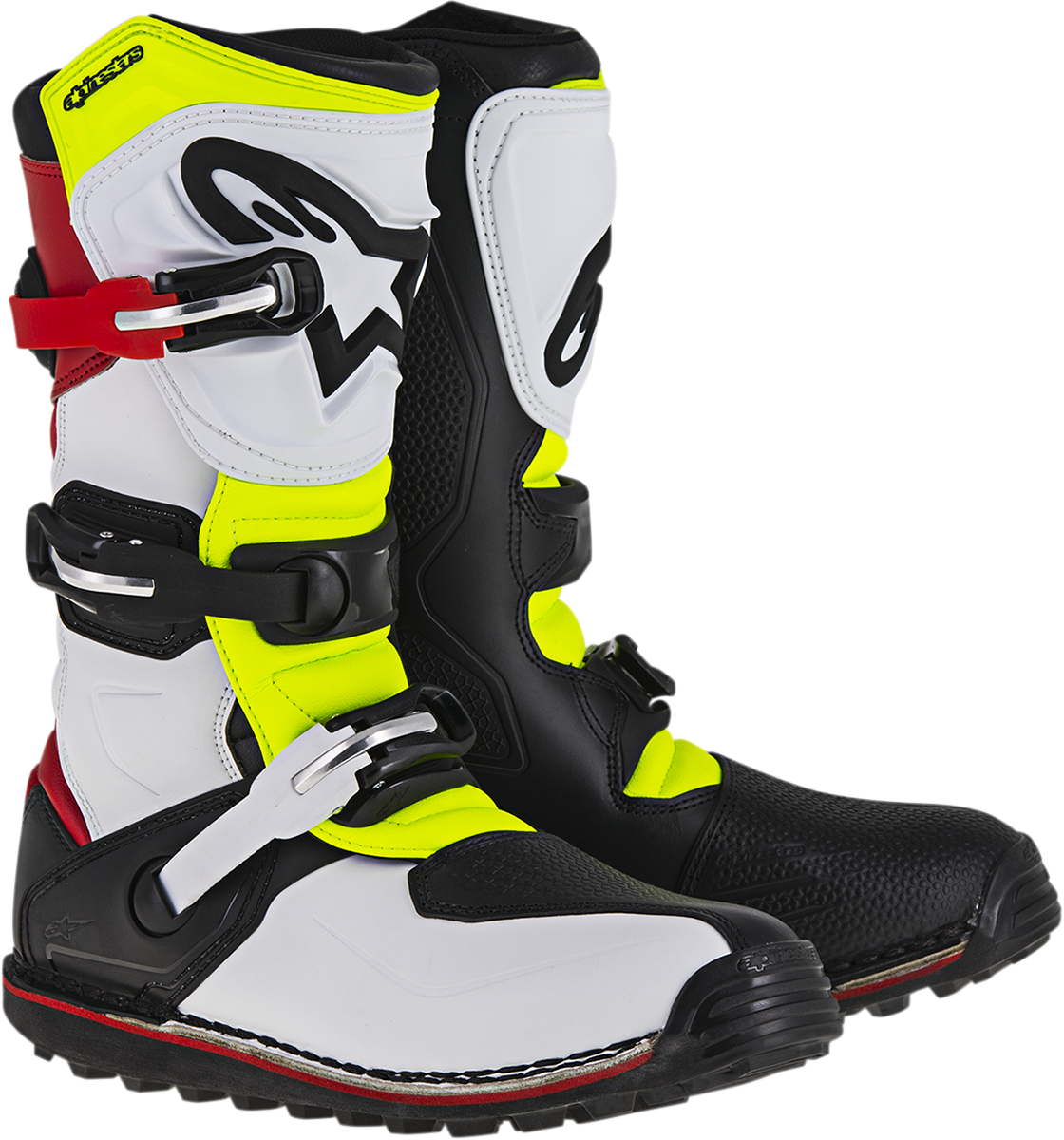 Tech-T Boots - White/Red/Yellow Fluorescent/Black - US 8 / EU 42