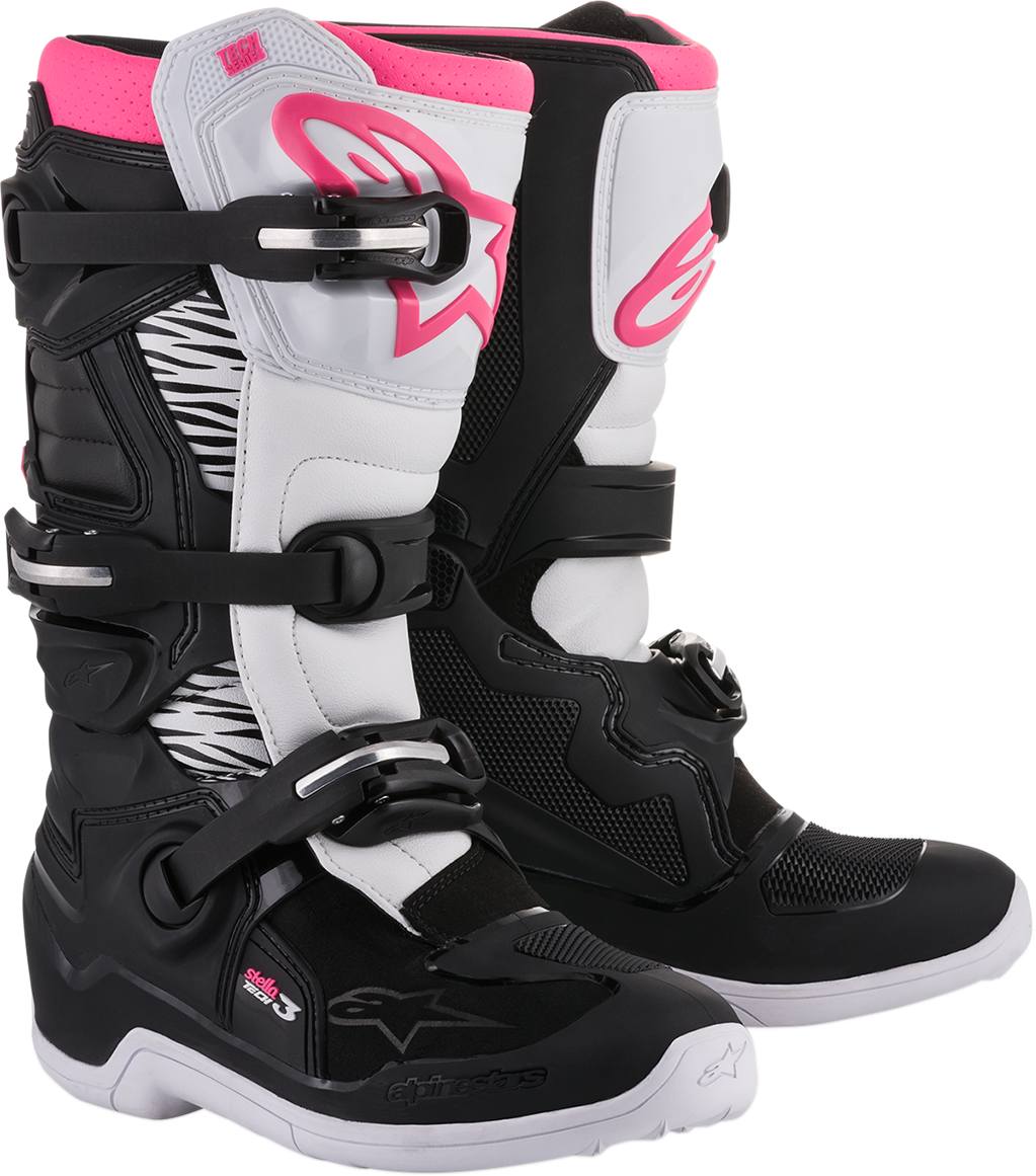 Stella Tech 3 Boots - Black/White/Pink - US 6 / EU 37