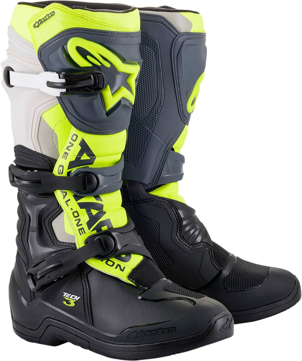 Tech 3 Boots - Black/Gray/Yellow Fluorescent - US 7 / EU 40.5