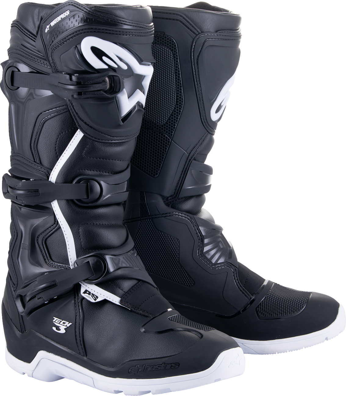 Tech 3 Enduro Waterproof Boots - Black/White - US 10 / EU 44.5