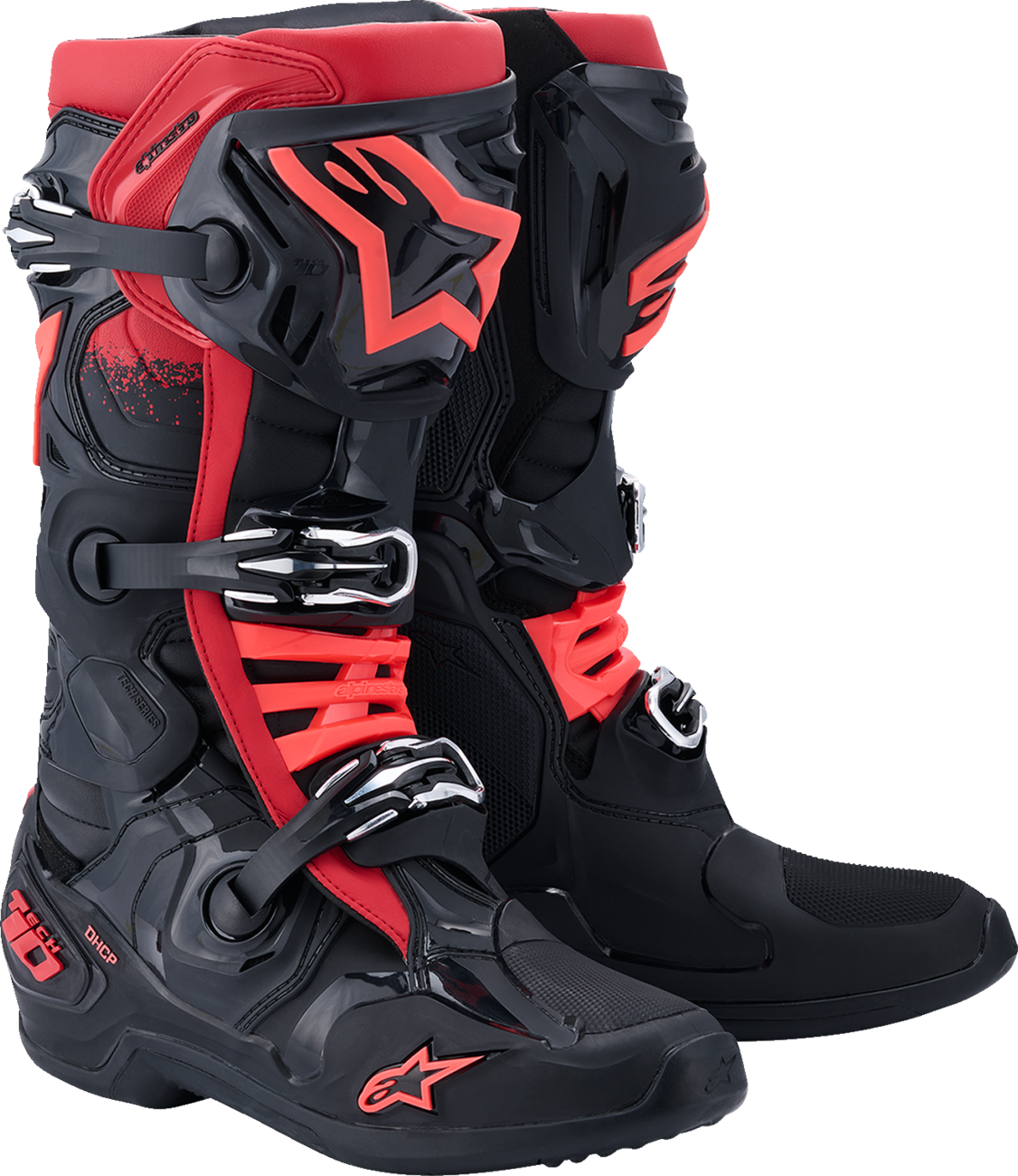 Tech 10 Boots - Black/Red - US 8 / EU 42