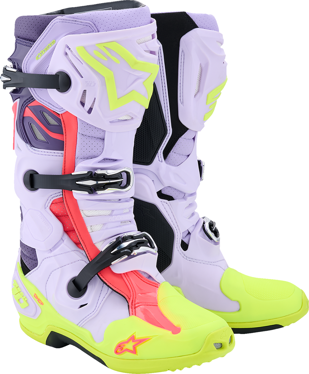 Tech 10 Supervented Boots - Purple/Fluorescent Yellow/Diva Pink - US 12 / EU 47