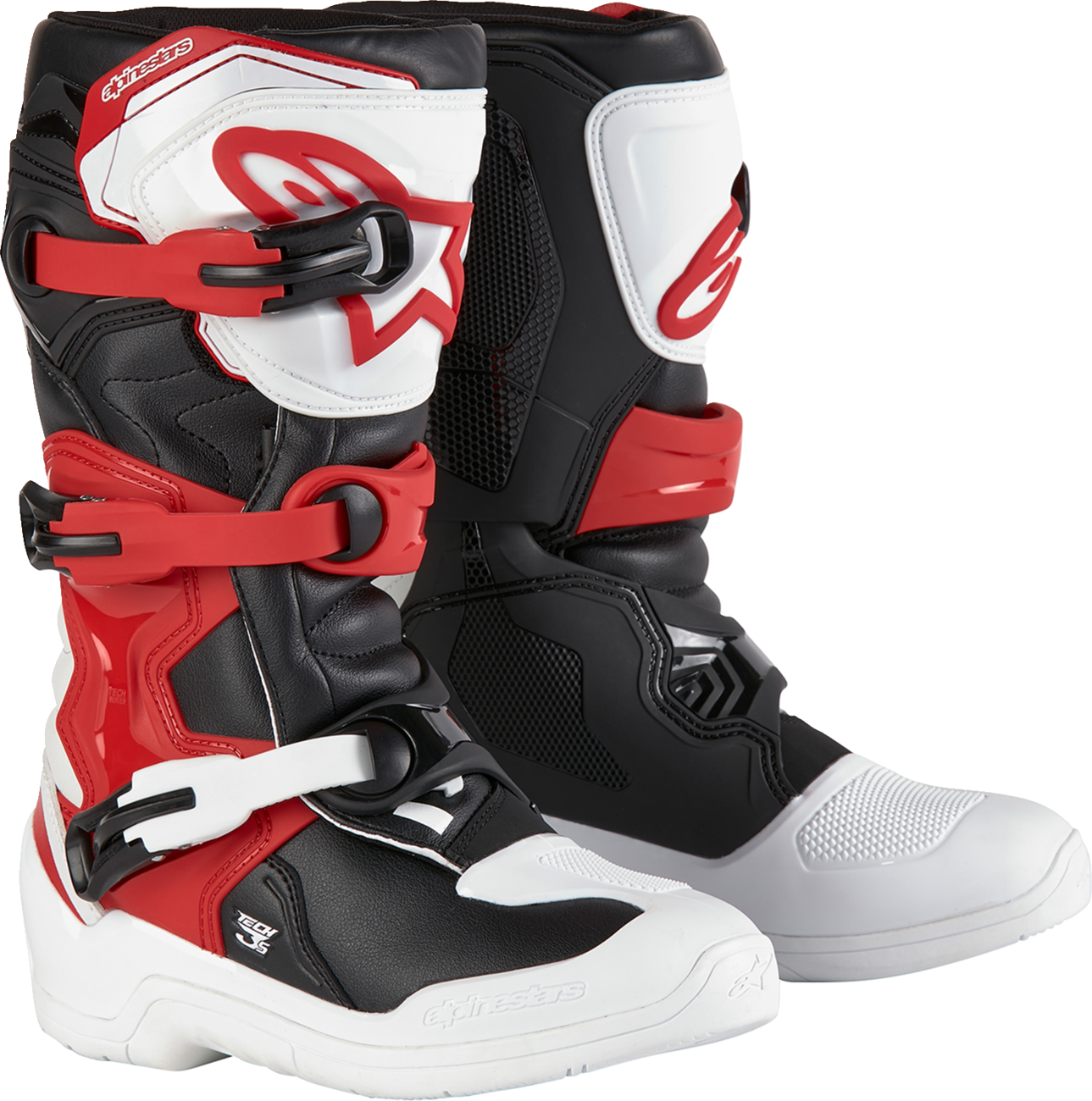 Youth Tech3S Boots - White/Black/Red - US 8 / EU 42