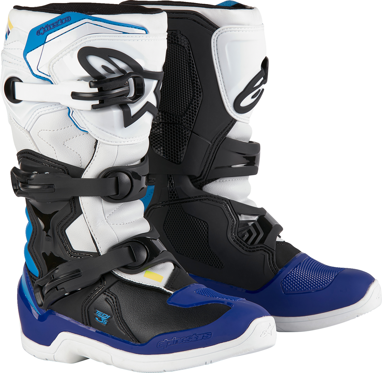 Youth Tech3S Boots - White/Black/Blue - US 3 / EU 35.5