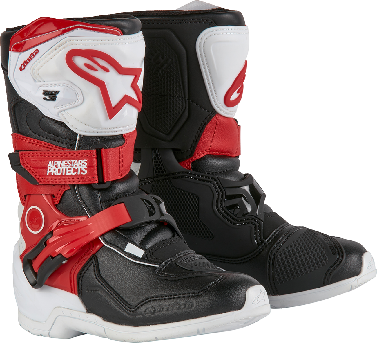 Kids Tech 3S Boots - Red/Black/White - US 13 / EU 32