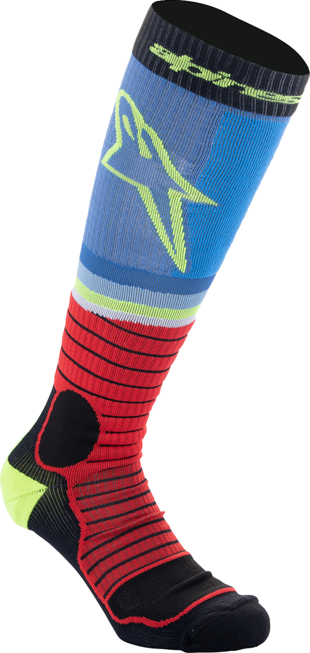 MX Pro Socks - Black/Red/Blue/Yellow - Medium