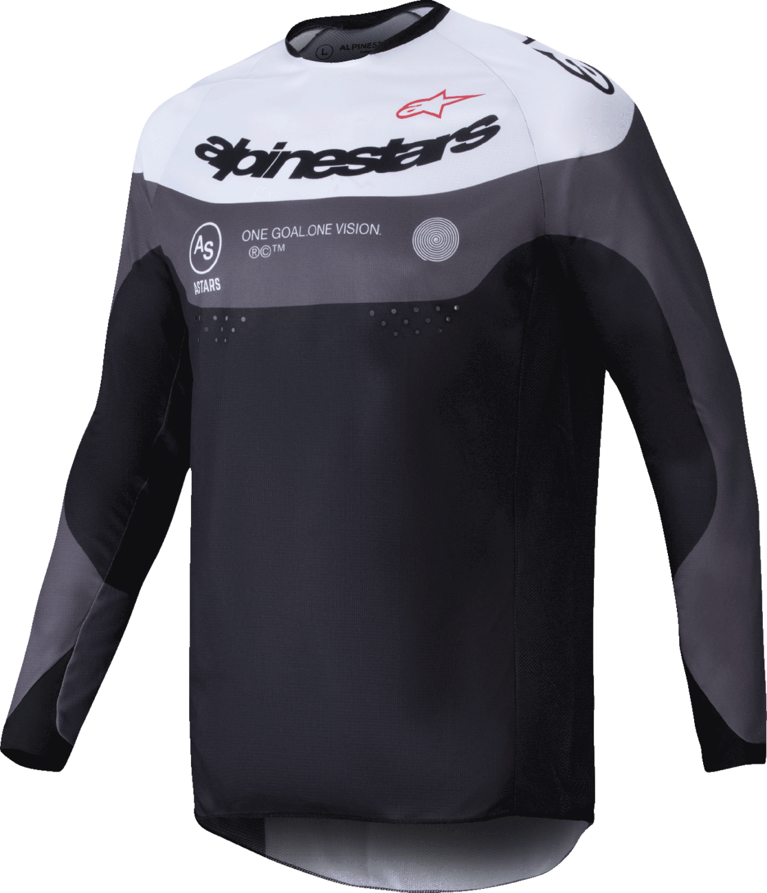 Pro-Dura Long-Sleeve Jersey - Black/Magnet White - Large